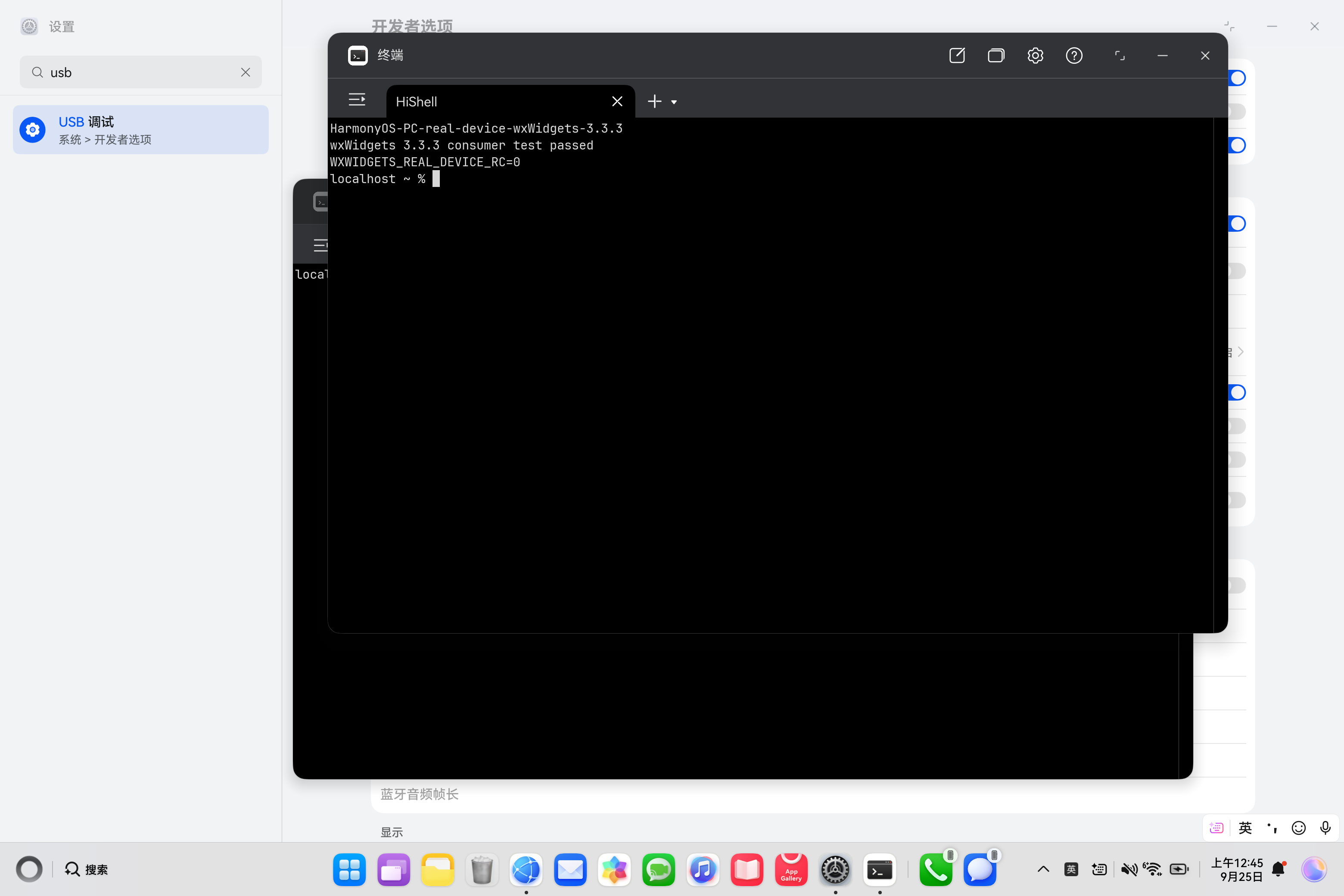 wxWidgets 3.3.3 wxBase 消费者在鸿蒙PC终端运行通过