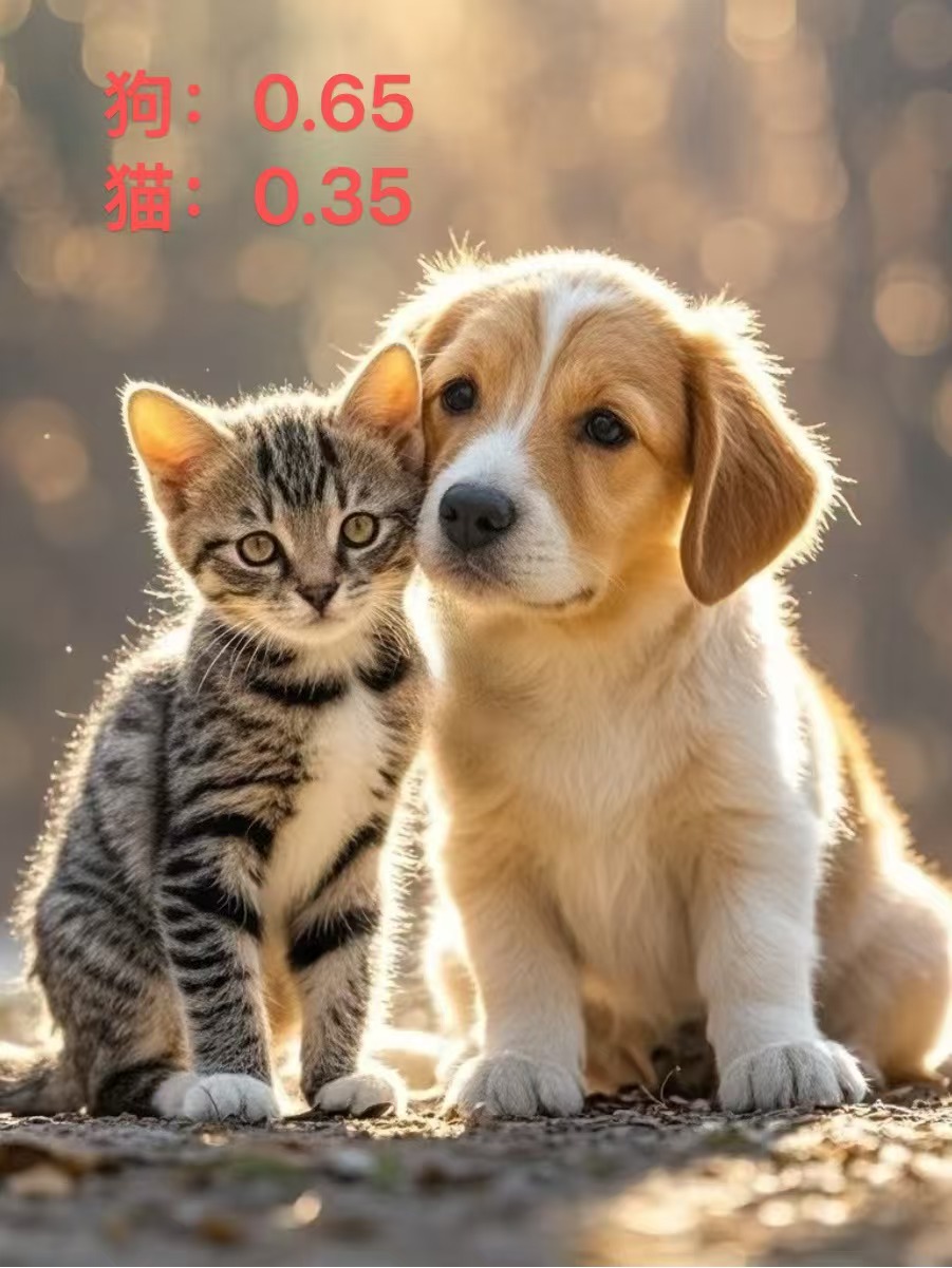分类模型输出各个分类的概率