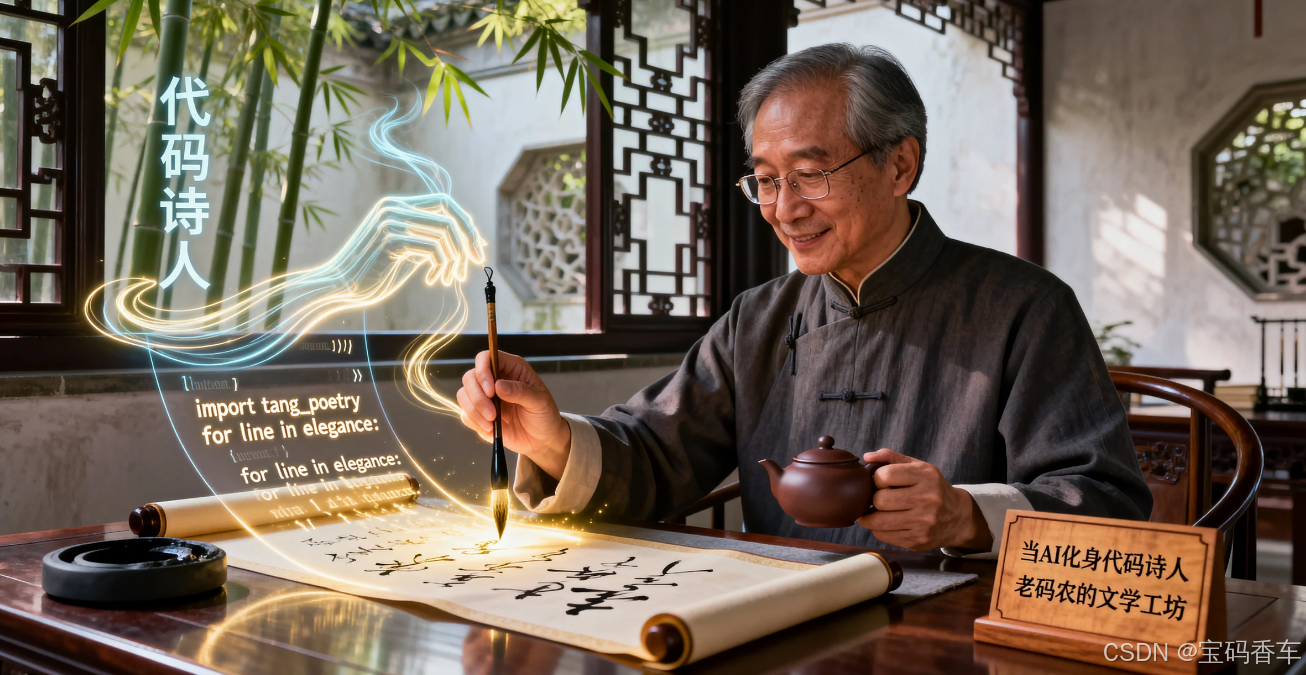当AI化身代码诗人：初级Python开发者的创意诗句如何不被AI韵脚束缚？—— 老码农的文学工坊