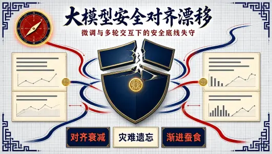 大模型安全对齐衰减现象:微调与多轮交互后的安全底线漂移封面图