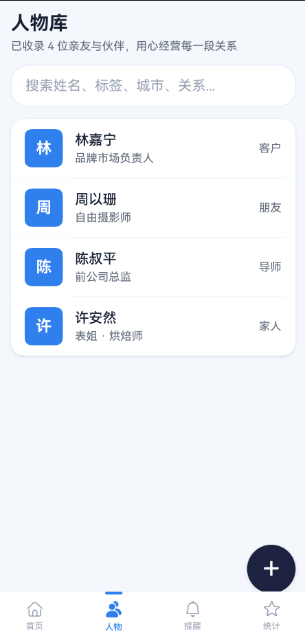 人物页面