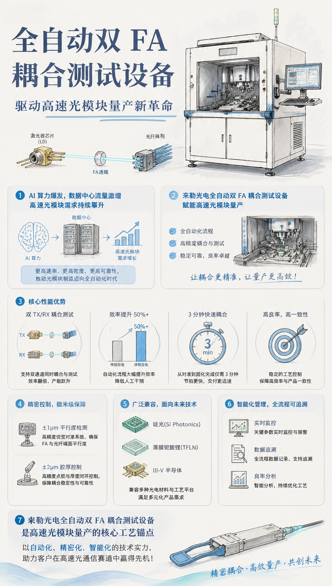 全自动双 FA 耦合测试设备,驱动高速光模块量产新革命_fau耦合设备-CSDN博客