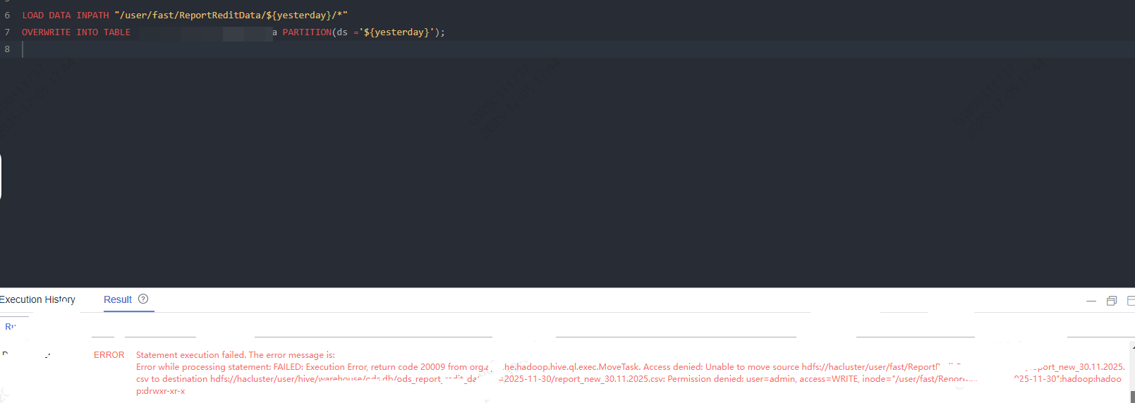 hdfs 权限问题: AccessControlException: Permission denied: user=root_111 ...
