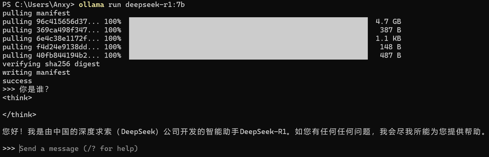 模型下载并运行