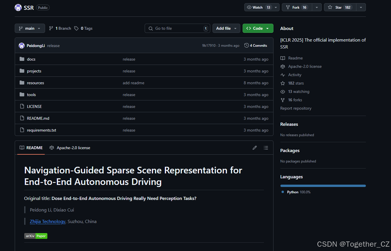 SSR：Navigation-Guided Sparse Scene Representation for End-to-End ...