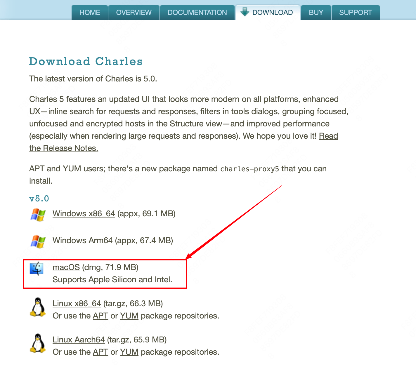 点击下载Mac的Charles安装包