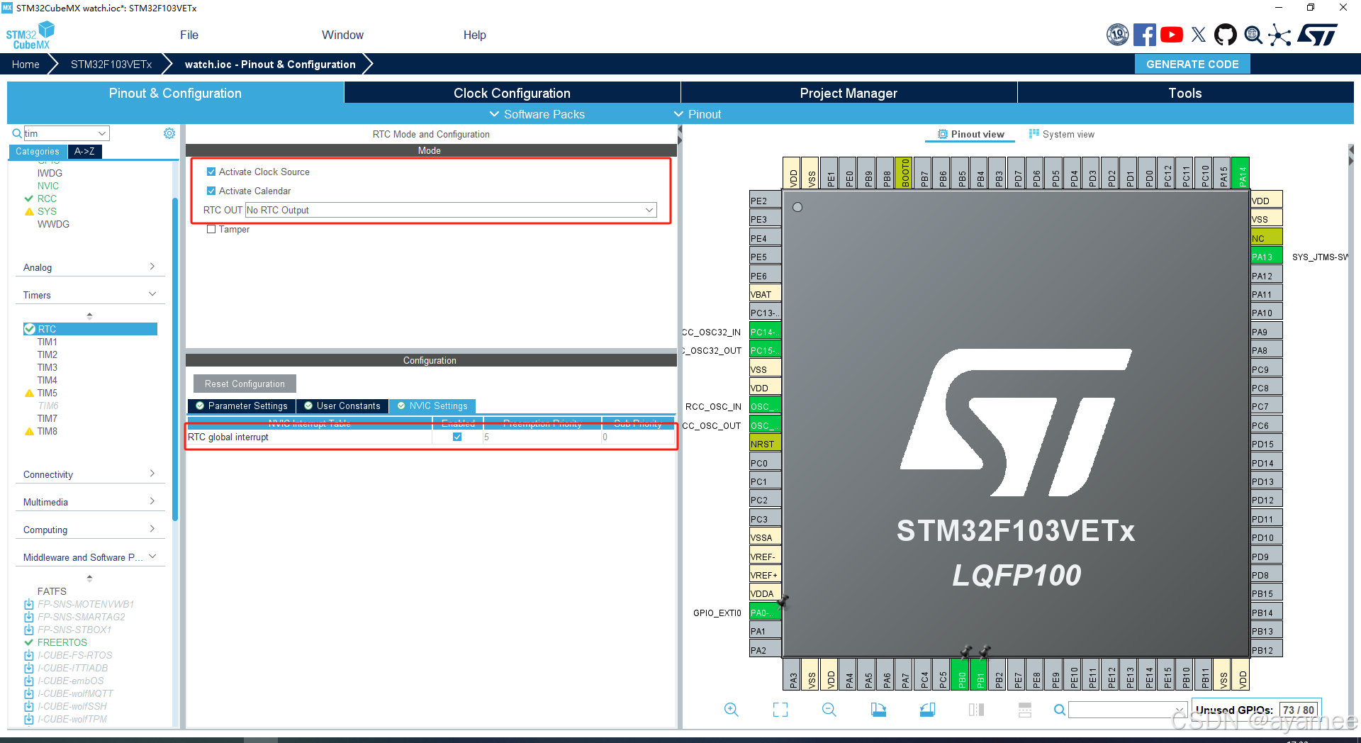 STM32F103型号板子使用FreeRTOS框架使能RTC秒中断的问题_freertos rtc-CSDN博客
