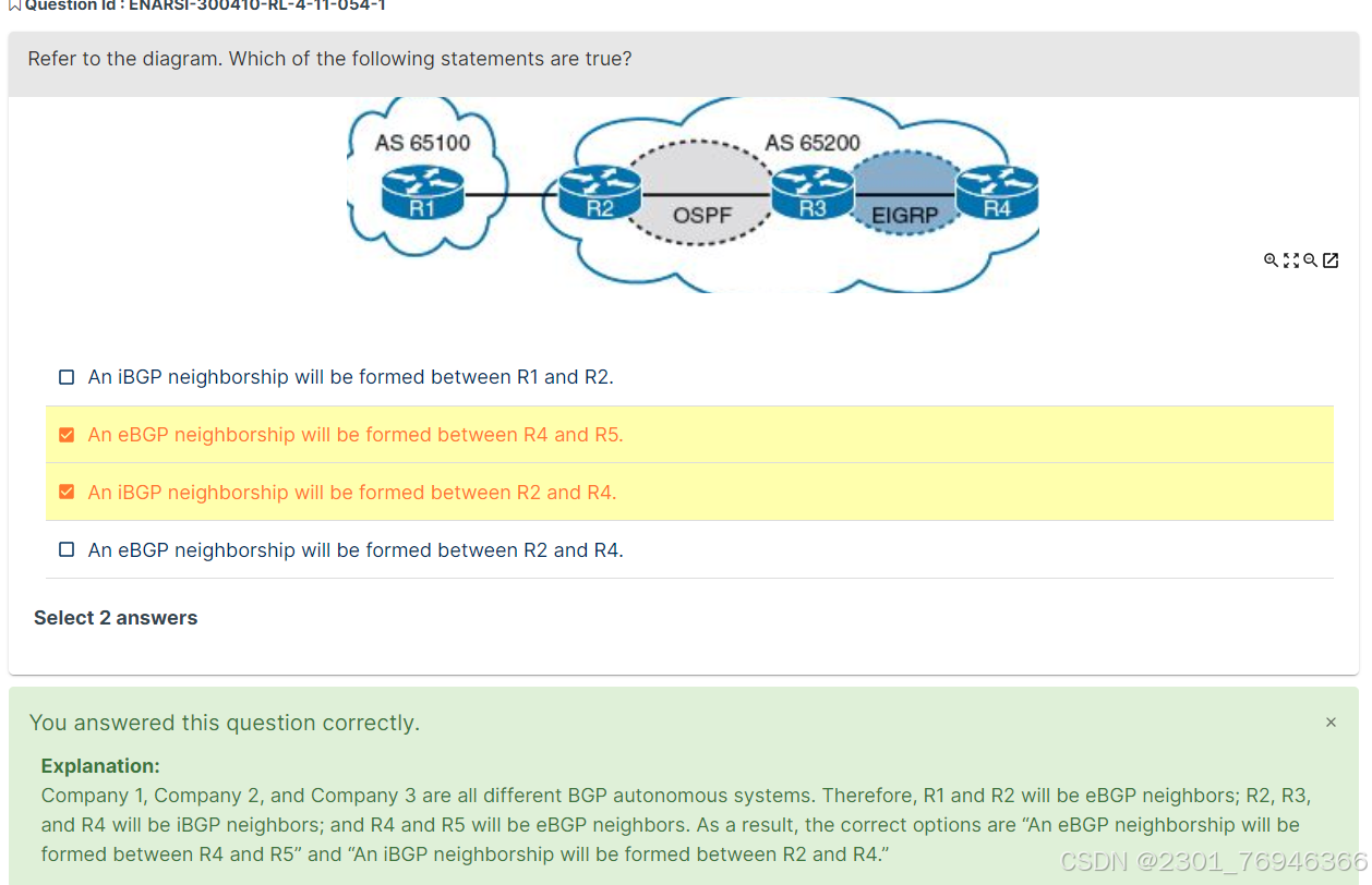 CCNP Enterprise Advanced Routing ENARSI 300-410 模拟考试第33题笔记-CSDN博客