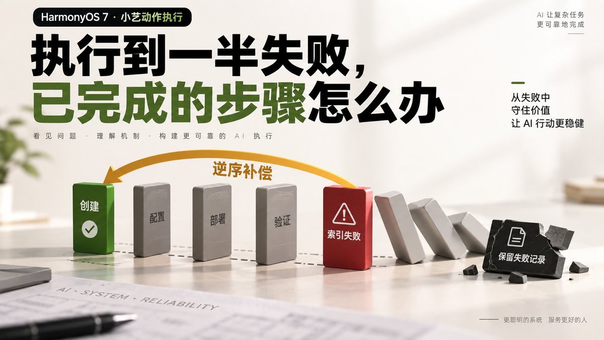 HarmonyOS 7 小艺动作执行到一半失败:怎样补偿已经完成的步骤
