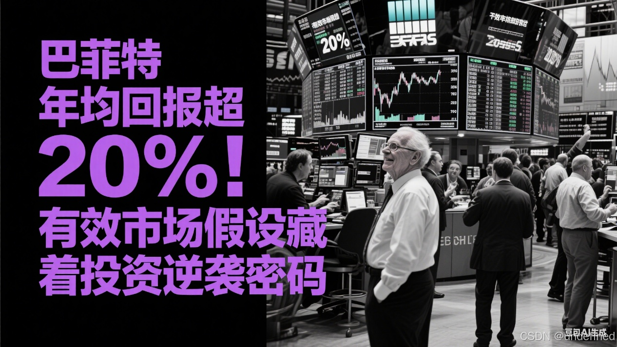 巴菲特年均回报超20%！有效市场假设藏着投资逆袭密码_巴菲特投资平均回报率-CSDN博客