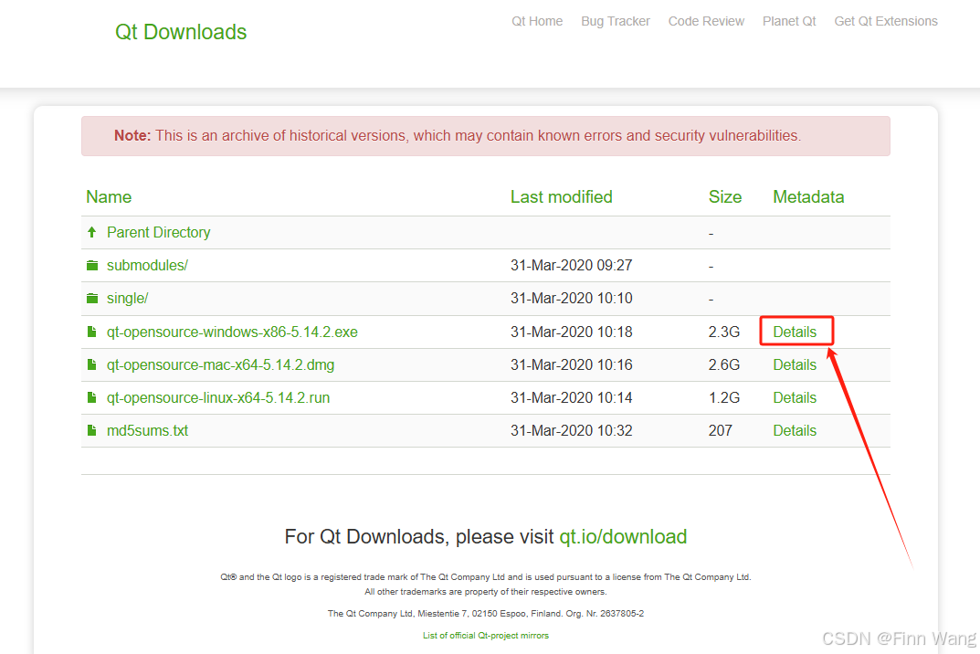 Qt5.15之前的版本 离线安装 STEP4 Details
