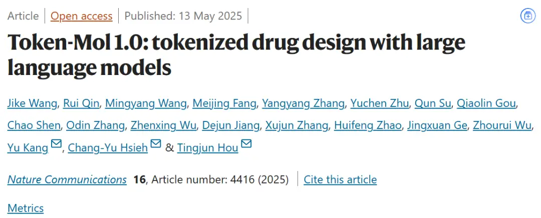 Token-Mol 1.0: tokenized drug design with large language models