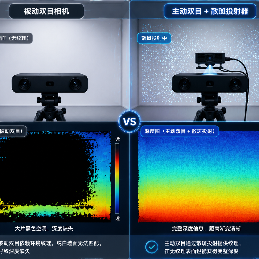 双目视差测距示意