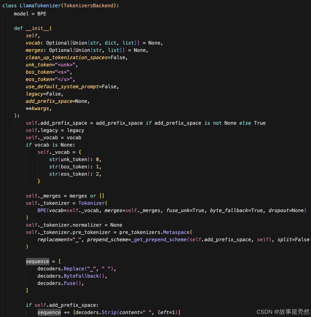 v5 中的 LlamaTokenizer 内部视图