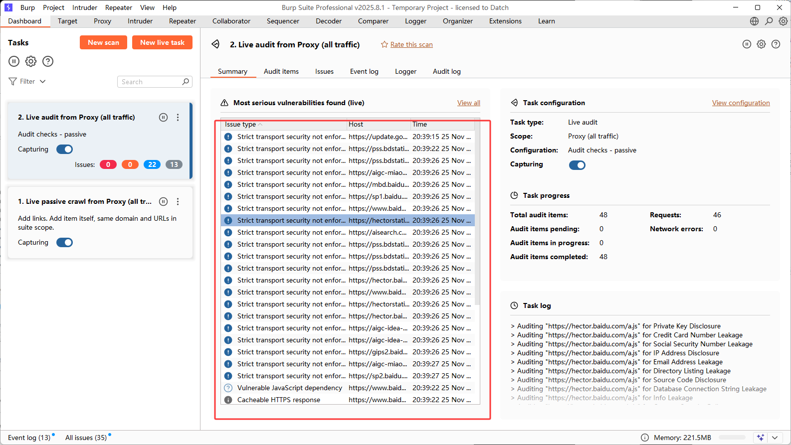 61.渗透-BurpSuite-默认扫描_burpsuite professional 扫描结果图-CSDN博客