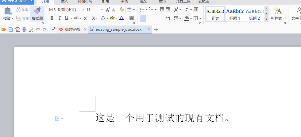 打开word后结果