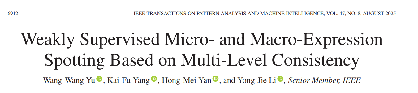 Weakly Supervised Micro- and Macro-Expression Spotting Based on Multi ...