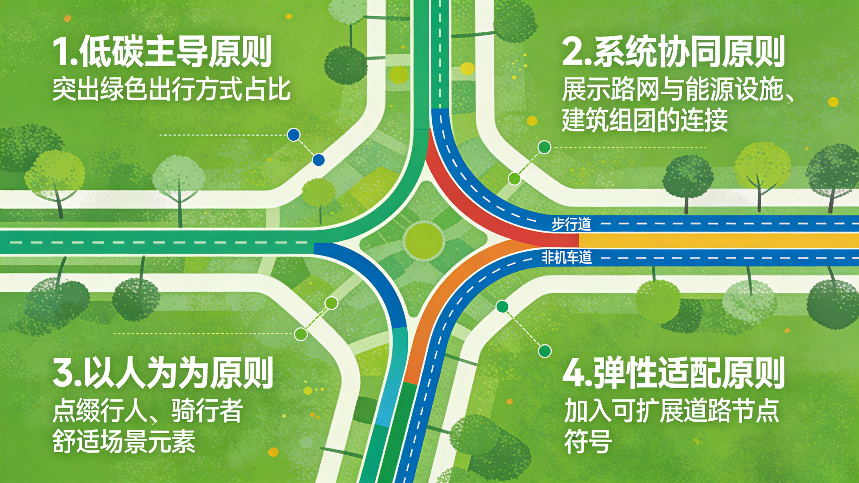 零碳园区交通基础路网规划：低碳出行导向的道路分级与功能分区_科技创新园区慢行设计断面-CSDN博客