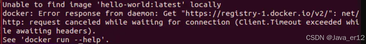 docker: Error response from daemon:Get “https://registry-1.docker.io/v2 ...