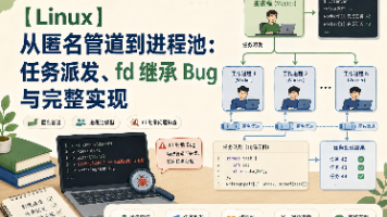 【Linux】从匿名管道到进程池:任务派发、fd 继承 Bug 与完整实现封面图
