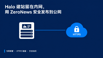 内网部署 Halo 建站,用 ZeroNews 免费内网穿透安全发布到公网(无公网 IP 也能 HTTPS 访问)封面图