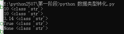 python的变量及数据类型转换