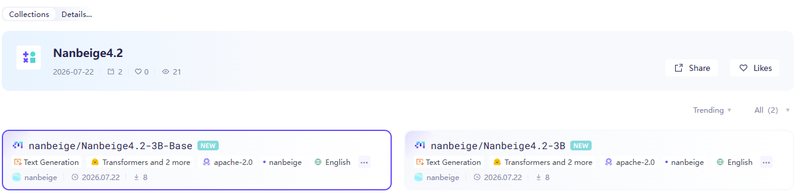 Nanbeige 在魔搭社区(ModelScope)上线两款模型