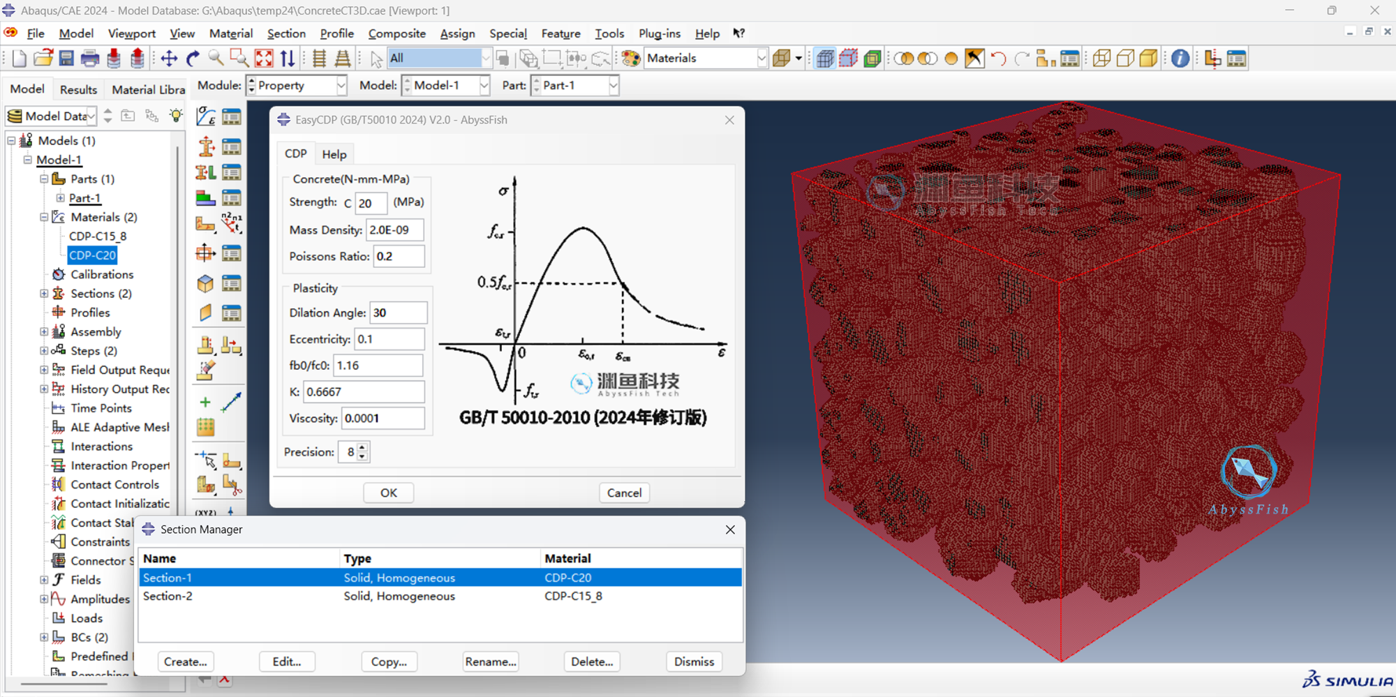 ABAQUS CDP