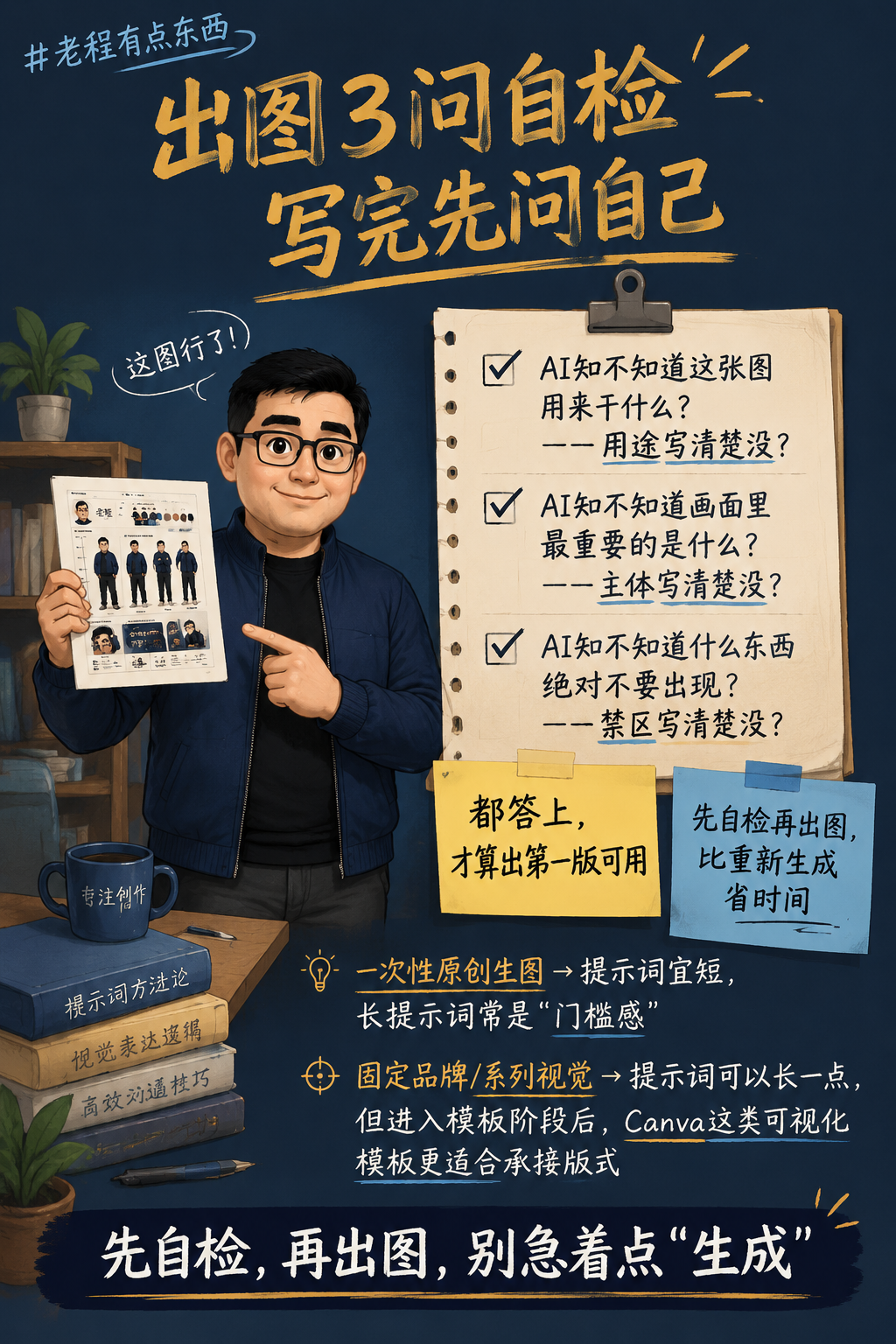 用途、主体、禁区，以及两种生图场景的选择建议