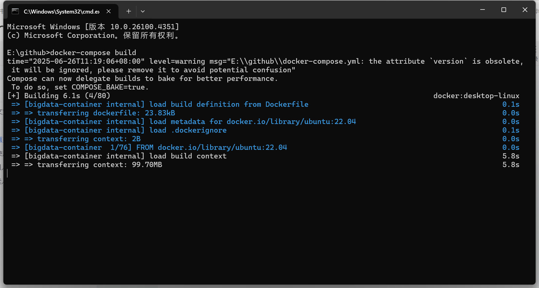 从0开始基于docker的大数据环境搭建/Hadoop+Spark+Flink+Hbase+Kafka+Hive+Flume+Zookeeper+Mysql等_hadoop 运行flink dokcer compose