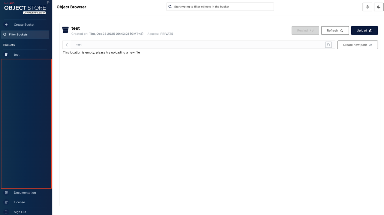 移除功能之前的 admin console