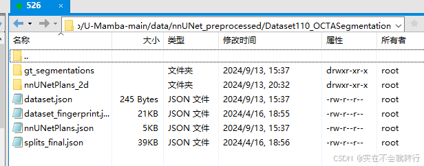 预处理结果目录如图