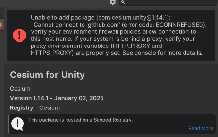 Cesium for Unity离线安装方法