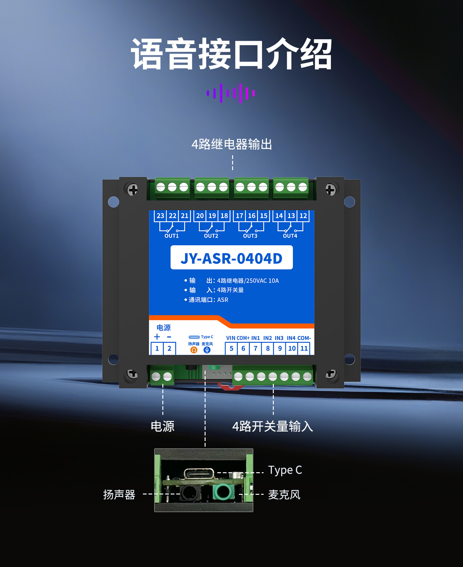 AI人工智能语音识别控制模块接口说明