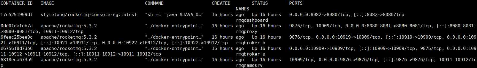 docker正在运行的容器