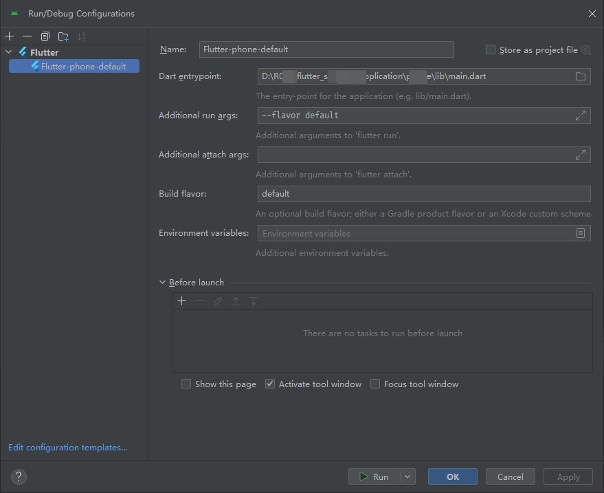 edit configurations