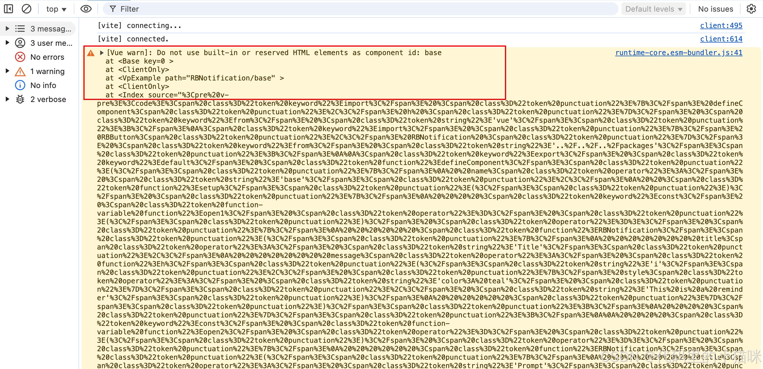 [Vue warn]: Do not use built-in or reserved HTML elements as component ...