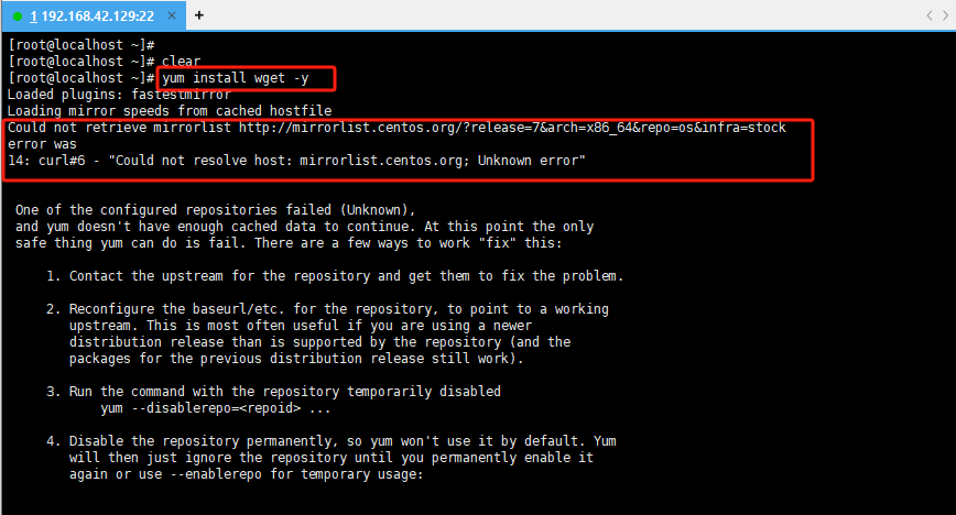 CentOS7执行yum命令报错 Could not retrieve mirrorlist http://mirrorlist.centos ...