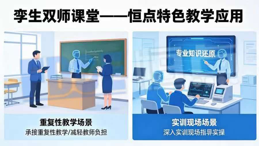 孪生双师课堂是恒点打造的特色教学应用