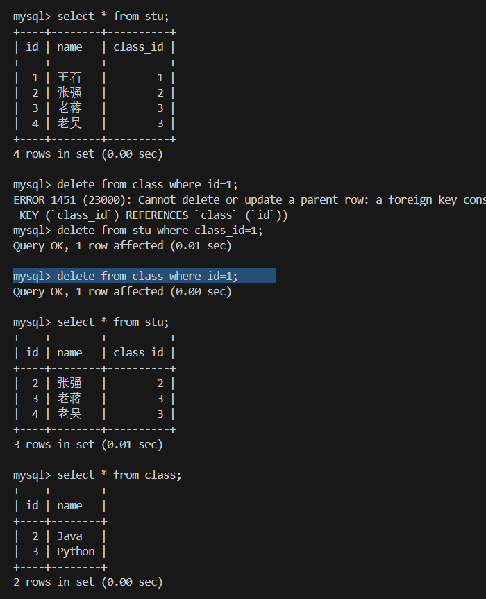 五.MySQL表的约束