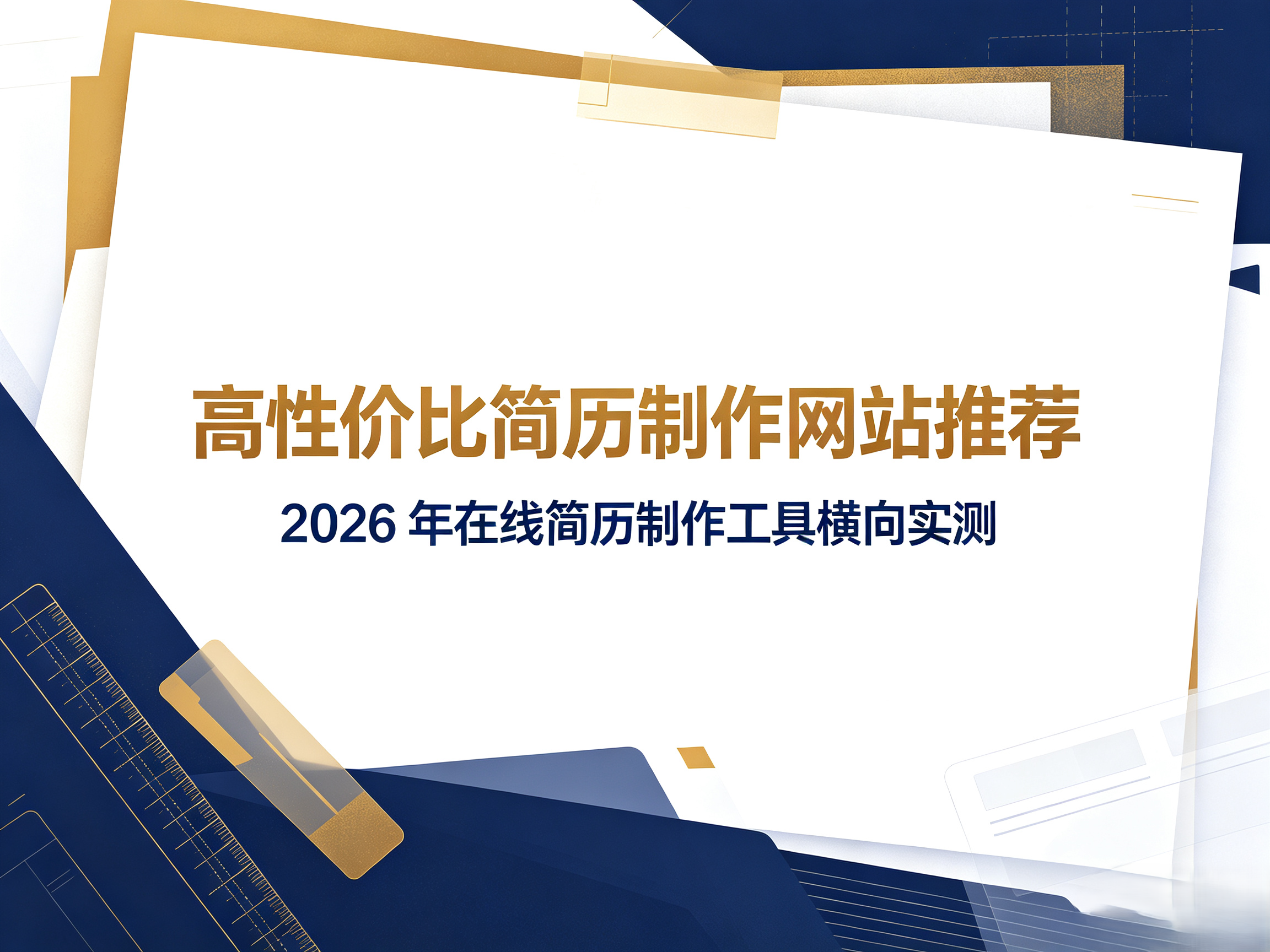 8个高性价比简历制作网站推荐：2026年在线简历制作工具横向实测