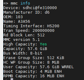 mmc info 信息