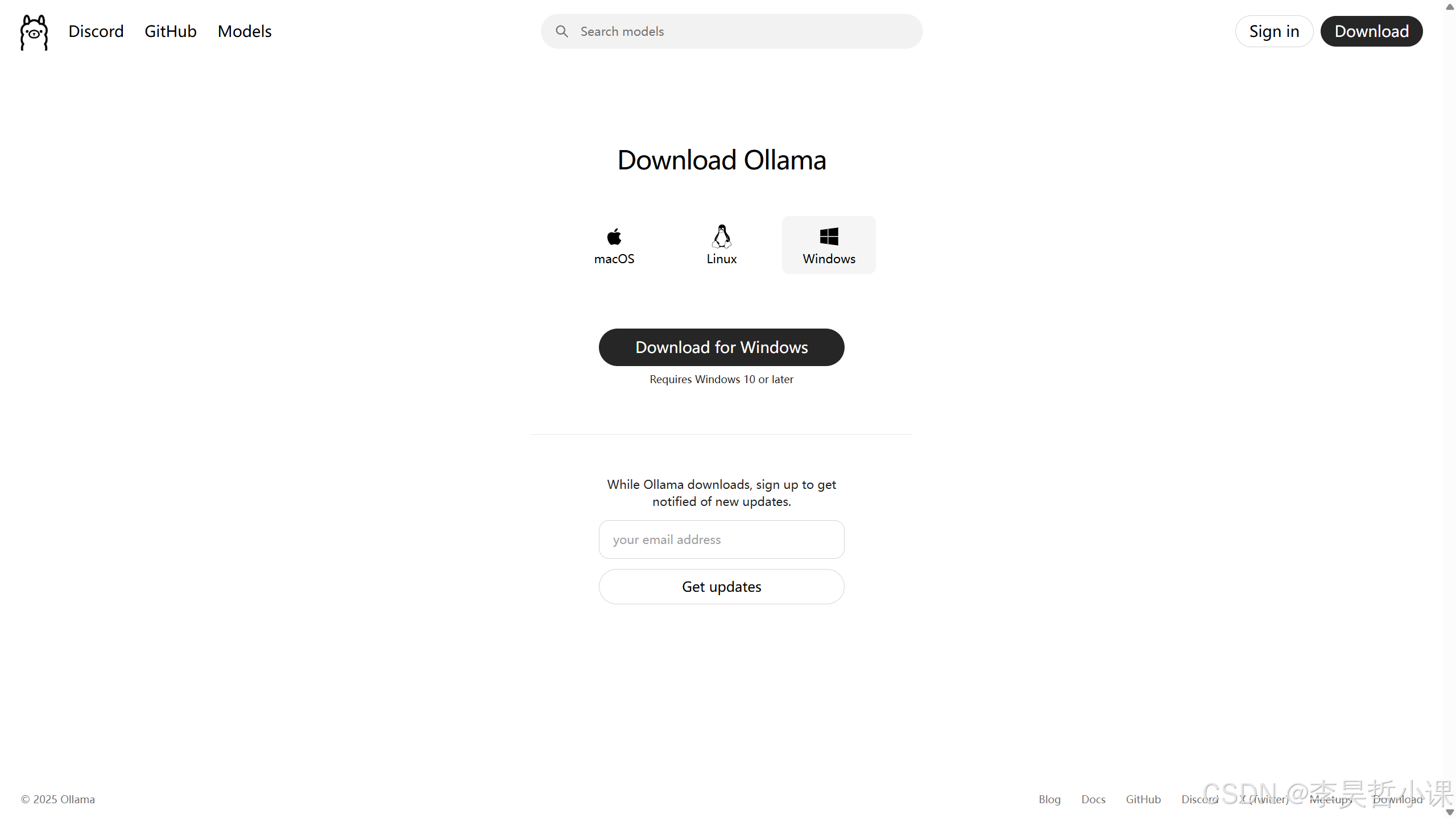 ollama下载页面