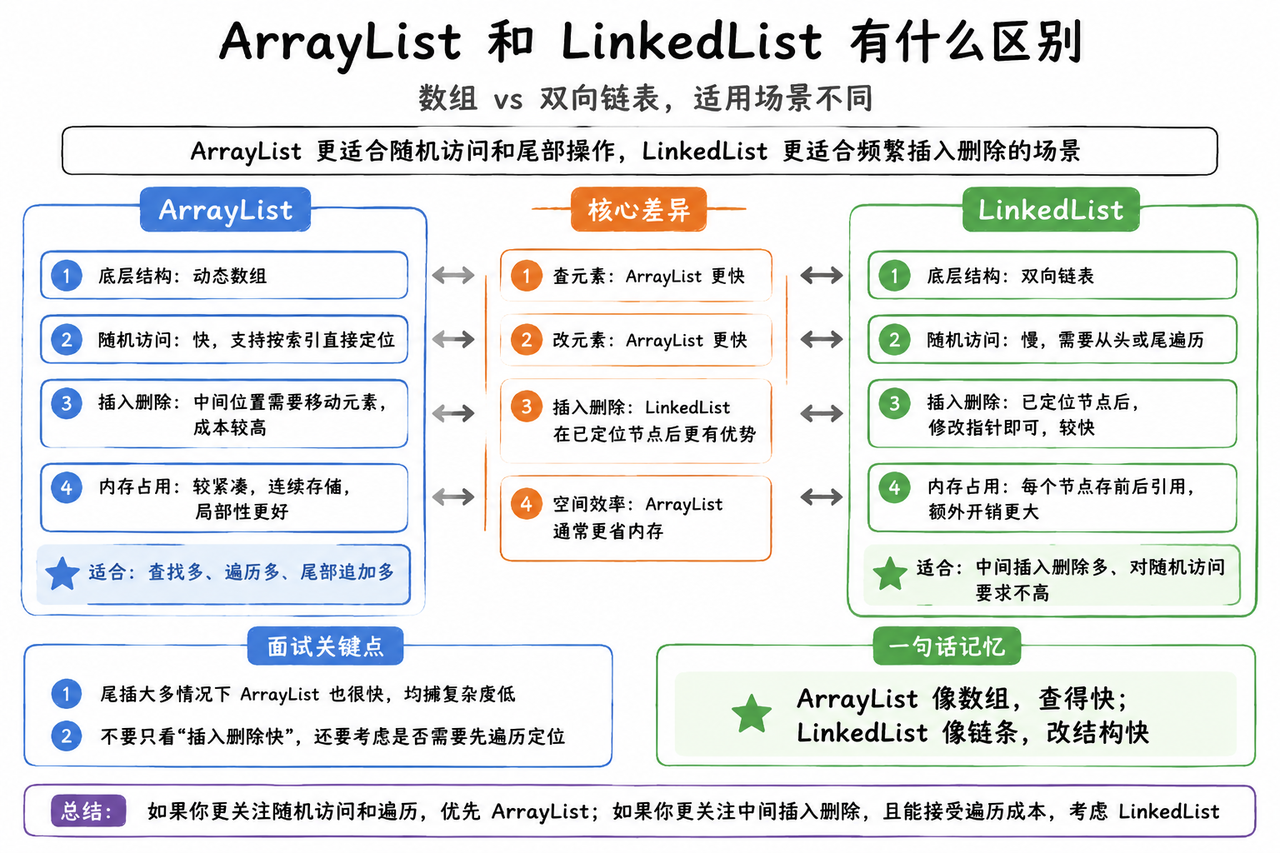 ArrayList和LinkedList有什么区别-CSDN博客
