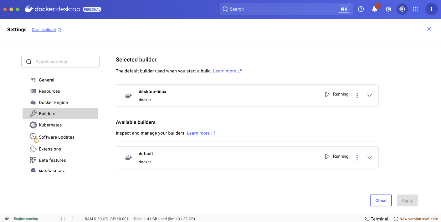 安装完成的Docker