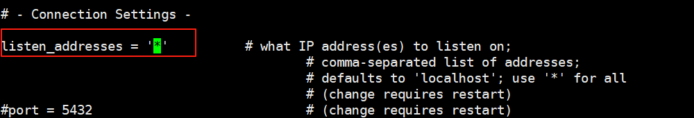 修改postgresql.conf配置文件