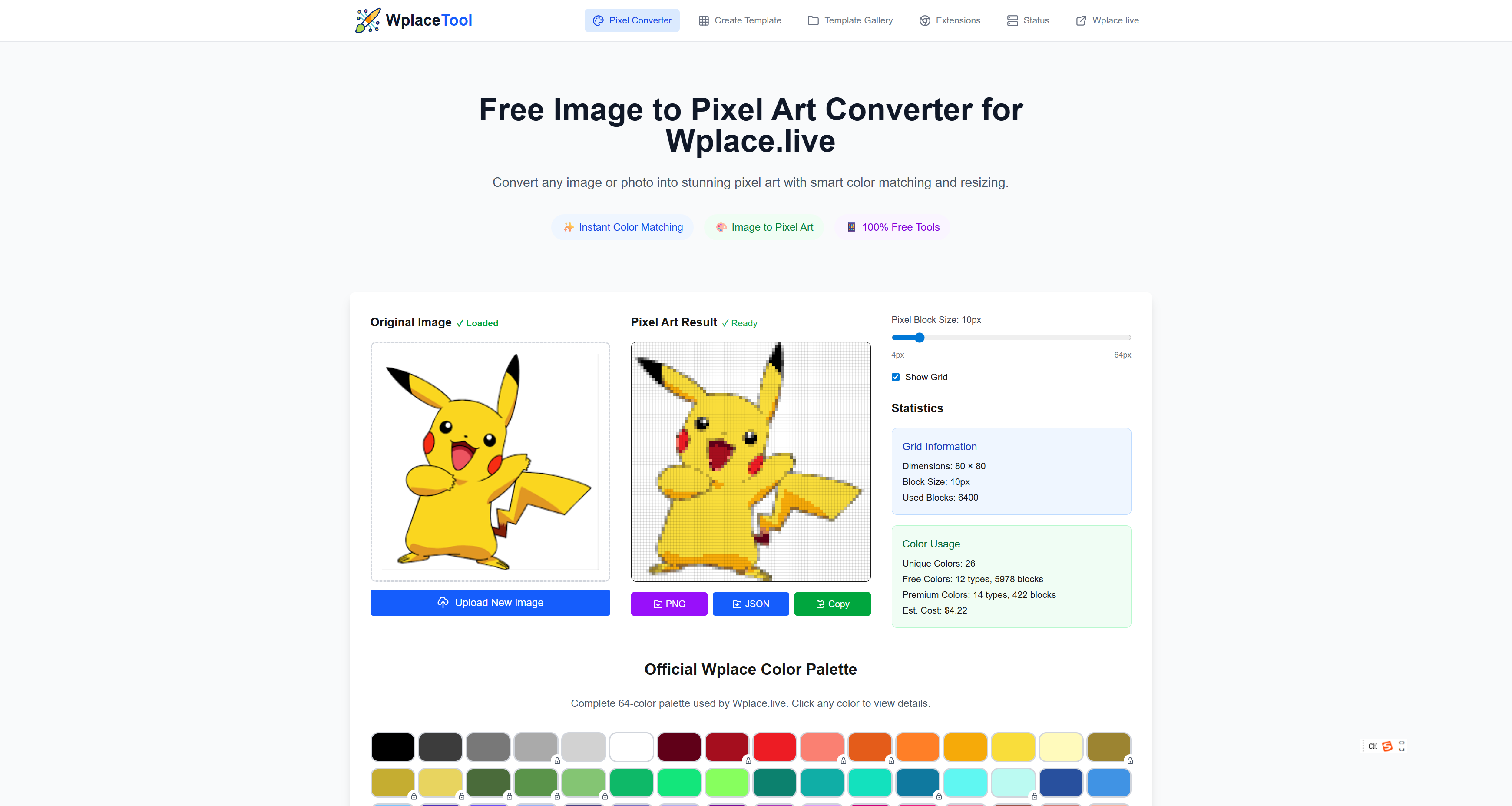 pixel convert
