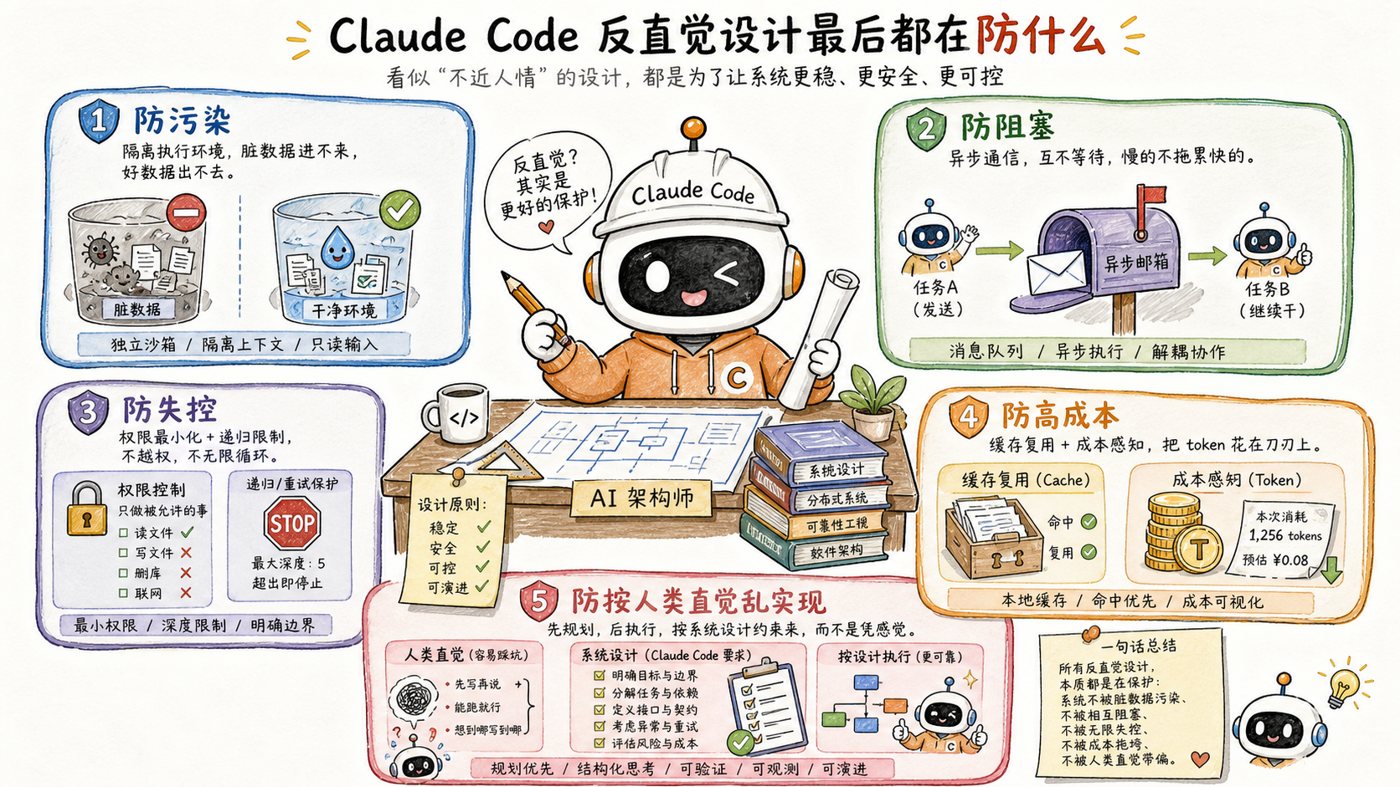Claude Code 反直觉设计最后在防什么