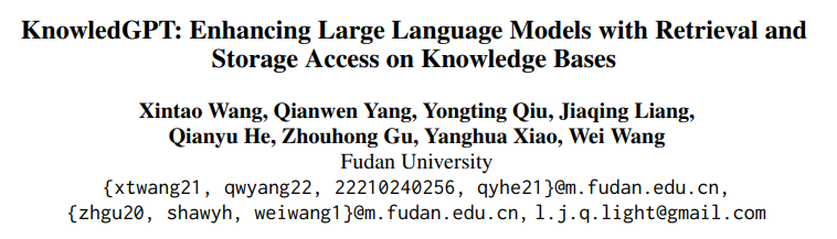 KnowledGPT: Enhancing Large Language Models with Retrieval and Storage ...