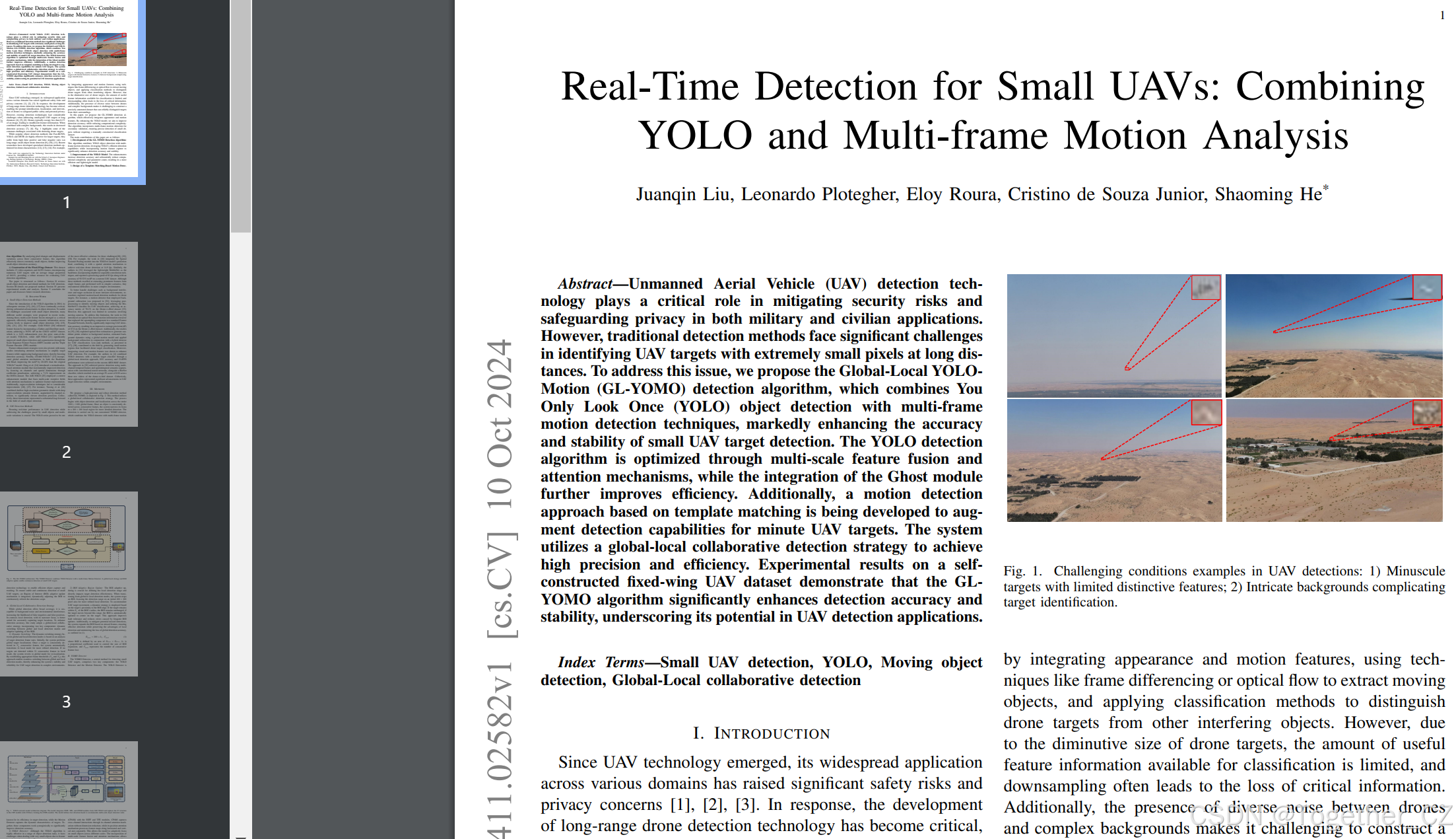 Real-Time Detection for Small UAVs: CombiningYOLO and Multi-frame ...